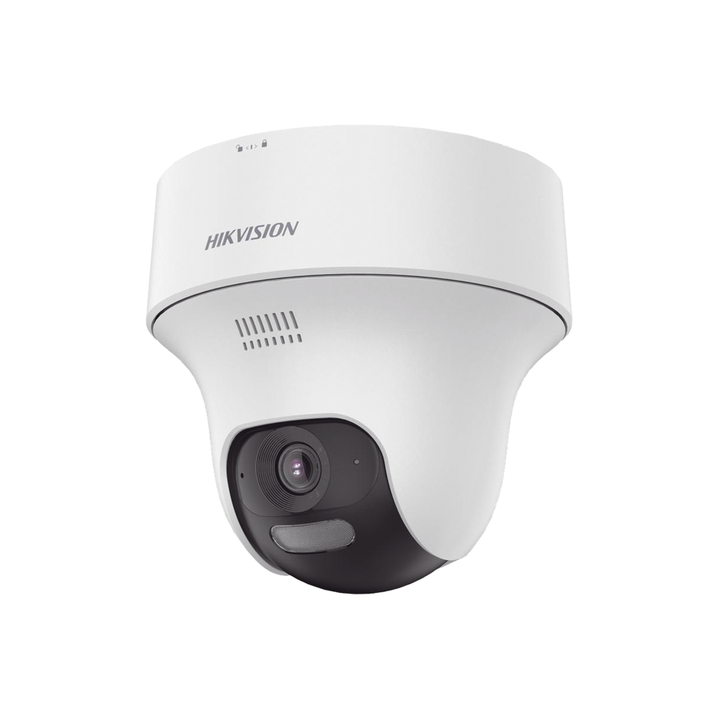 [DS-2CV1F43G2-LIDWF(B)] Turret  PT IP 4 Megapixel / Lente 2.8 mm / Dual Light (20 mts IR + 15 mts Luz Blanca) / Wi-Fi / IP54 / dWDR / H.265 / Audio Bidireccional (Micrófono y Bocina) / Micro SD
