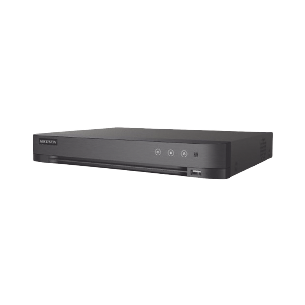 [Audio Bidireccional] DVR 4 Canales TurboHD + 1 Canal IP / 2 Megapixel (1080p) Lite / Acusense Lite (Evita Falsas Alarmas) / Audio por Coaxitron / 1 Bahia de Disco Duro / H.265+ / Salida de Vídeo Full HD