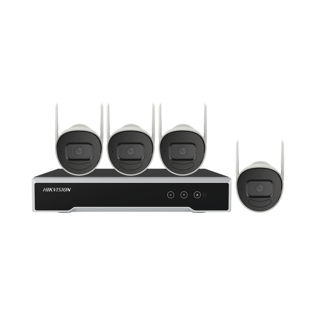 [NK42W0H-1T(E)] Kit IP Inalámbrico 1080p / NVR 4 Canales / 4 Cámaras Bala para Exterior / 1 HDD de 1 TB / Modo Repetidor