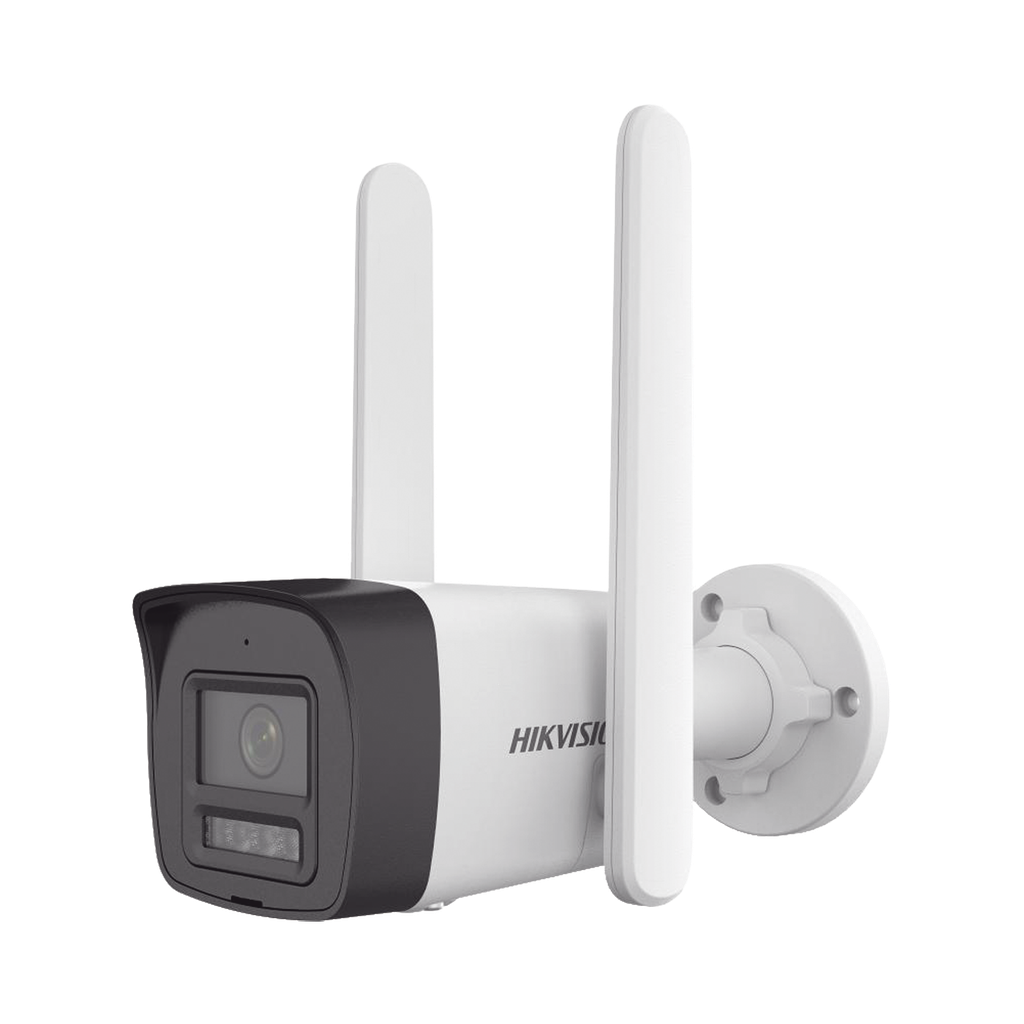 DS-2CD1043G2-LIDUF/4G/SL/LA/FUS [Dual Light + 4G] Bala IP 4 Megapixel / Lente 2.8 mm / 30 mts IR + 30 mts Luz Blanca / Micrófono Integrado / ACUSENSE Lite / Exterior IP67 / H.265 / Micro SD
