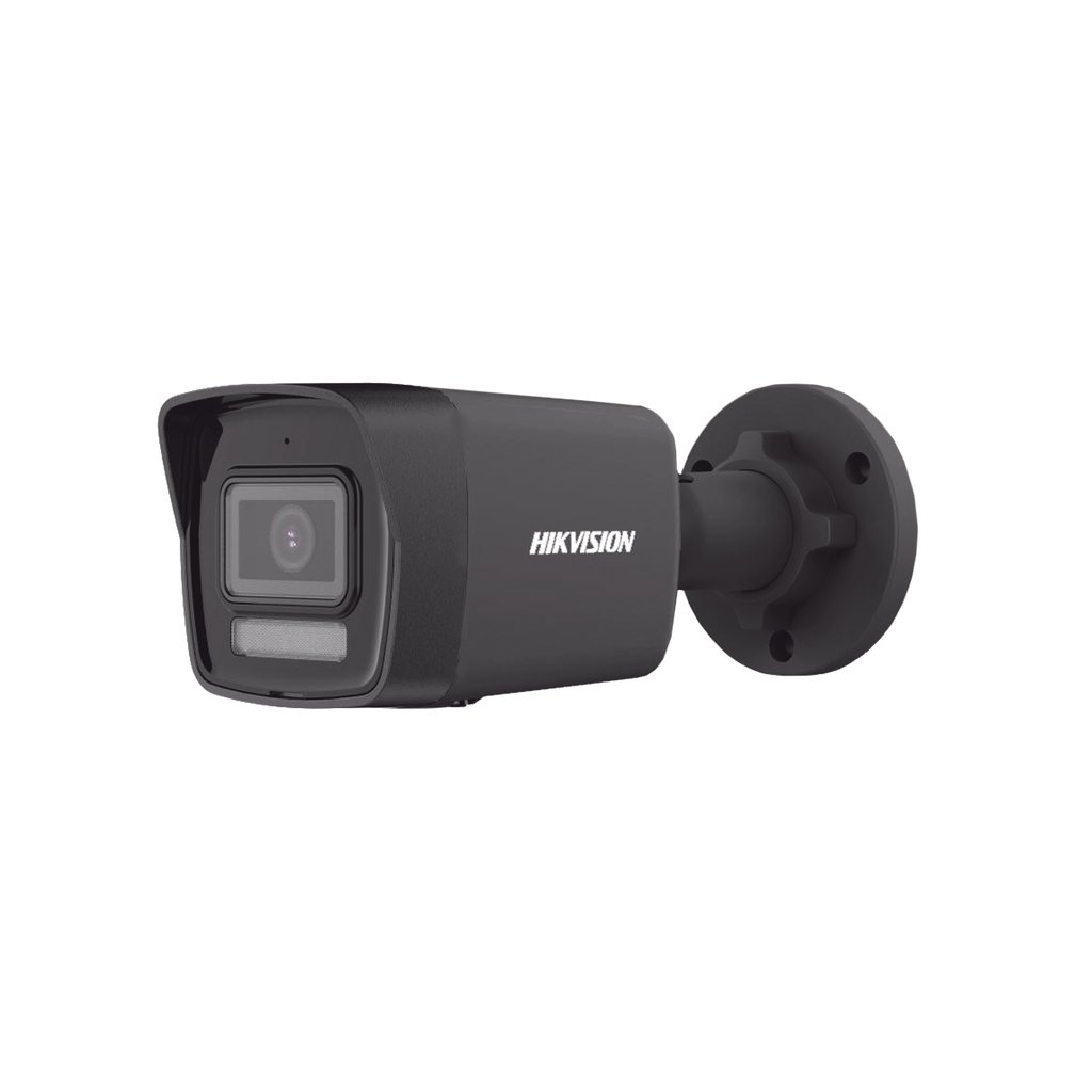 DS-2CD1043G2-LIUF/BLACK [Dual Light] Bala IP 4 Megapixel / Color Negro /  Lente 2.8 mm / 30 mts IR + 30 mts Luz Blanca / Micrófono Integrado / ACUSENSE Lite / Exterior IP67 / H.265 / PoE  / Micro SD