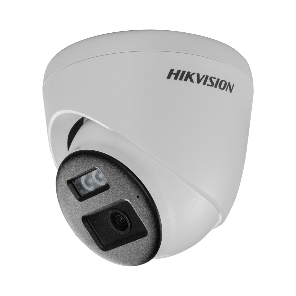 [DS-2CE78K0T-LTS] [Audio Bidireccional + Dual Light + ColorVu] Turret TURBOHD 3k (5 Megapixel) / Lente 2.8 mm / 40 mts IR EXIR + 40 mts Luz Blanca / Micrófono y Bocina Integrado / Exterior IP67 / dWDR