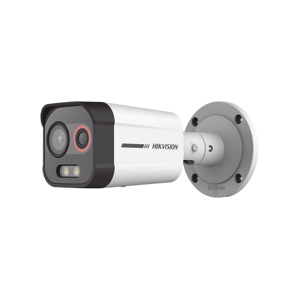 DS-2TD2608-1/QA/FP Cámara Bala IP Térmica y Óptica Biespectral para prevenir incendios/ Detección de fuego / Medición de Temperatura / Resolución Óptica 4 MP ColorVu / Resolución Térmica 96 x 72
