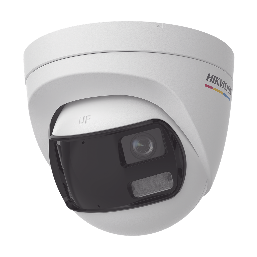 [DS-2CE72KF3TP-DLS] [ColorVu + Panoramica + Dual Light] Turret TURBOHD 3K (5 Megapixel) / Micrófono Integrado / Visión 180° / Imagen a Color 24/7 / 40 mts Luz Blanca + 40 mts IR / Exterior IP67 / WDR