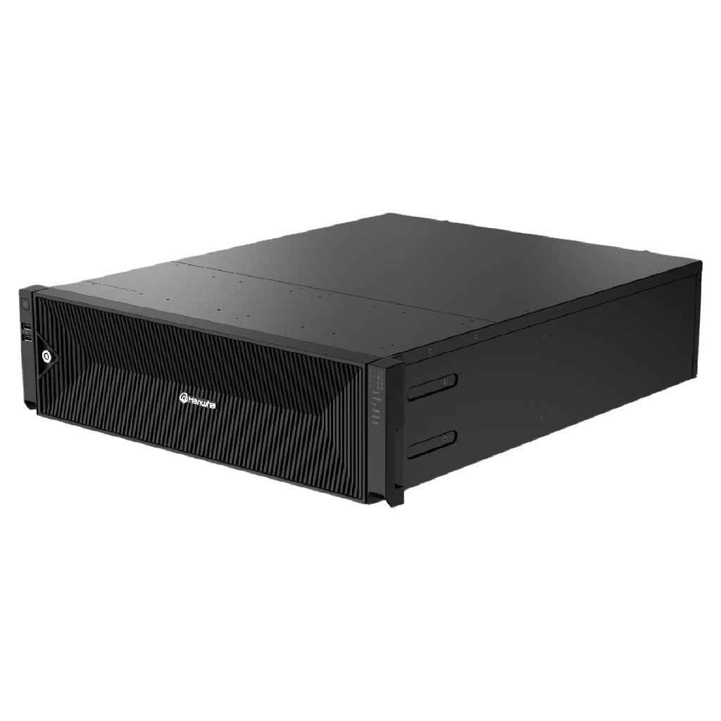 NVR 32 Megapixel (8K) con procesador Intel 12va generacion / 32 Canales IP / Soporta 16 Discos Duros / H.265 & Wisestream / Wisenet P2P / ONVIF / Compatible con Cámaras IA / NDAA complient