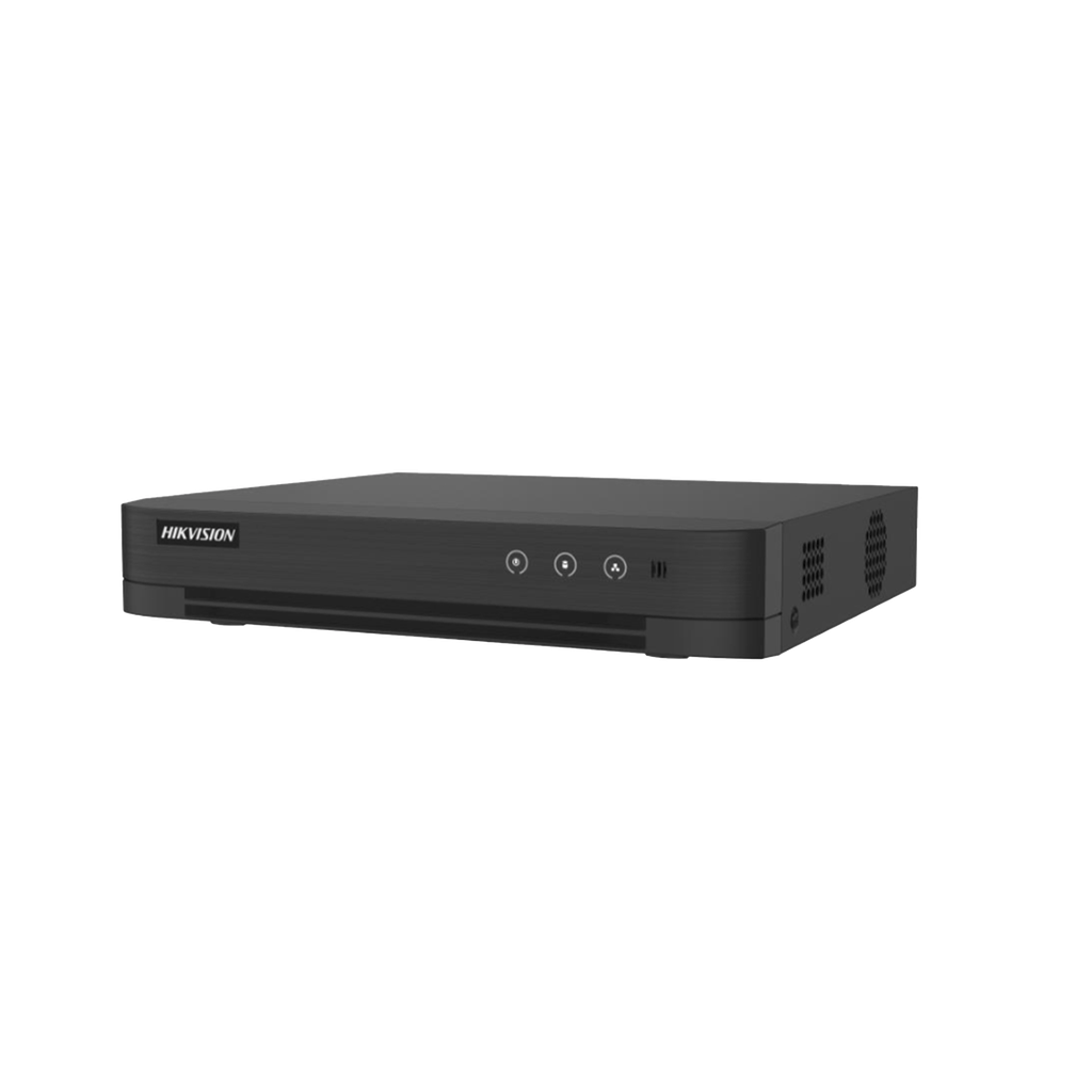 DS-7208HGHI-M1/T [Audio Bidireccional] DVR 8 Canales TurboHD + 2 Canales IP / 2 Megapixel (1080p) Lite / Acusense Lite (Evita Falsas Alarmas) / Audio por Coaxitron / 1 Bahia de Disco Duro / H.265+ / Salida de Vídeo Full HD