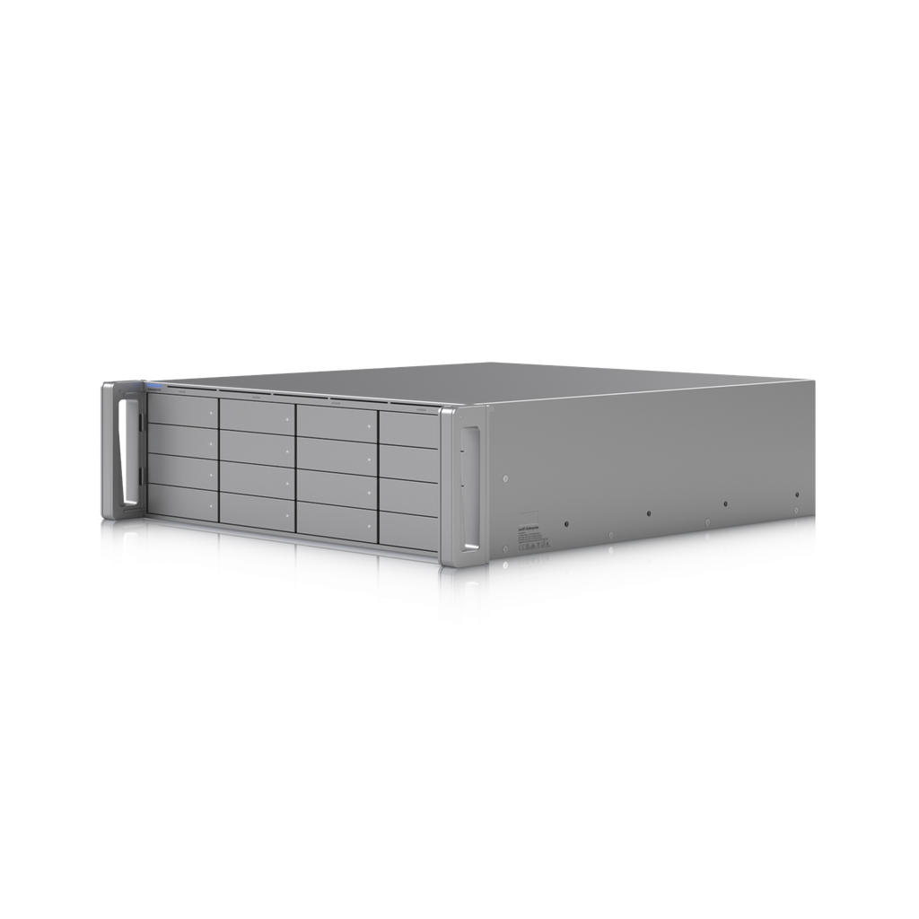 ENVR UniFi Enterprise con Soporte para hasta 210 Cámaras HD, 140 Cámaras 2K o 70 Cámaras 4K, con UniFi Protect & Access, 1 Puerto RJ45 10G, 2 Puertos SFP+ 10G y 16 Bahías para Discos Duros