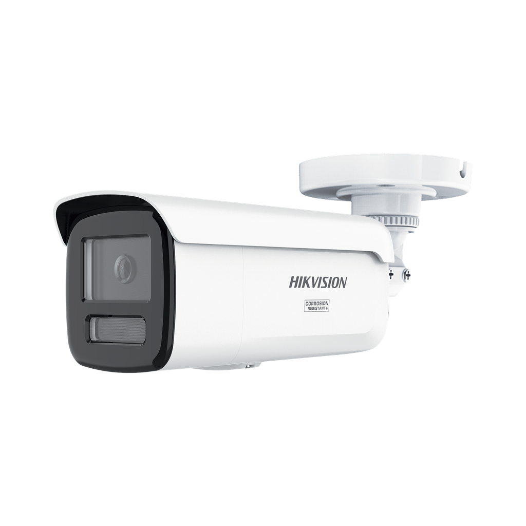 [Dual Light + ColorVu 3.0 + HikAI] Bala IP 6 Megapixel / Lente 4 mm / 60 mts IR + Luz Blanca / Exterior IP67 / Estrobo Azul y Rojo / WDR 130 dB / ACUSENSE 3.0 / Metal / NEMA 4X / ACUSEARCH