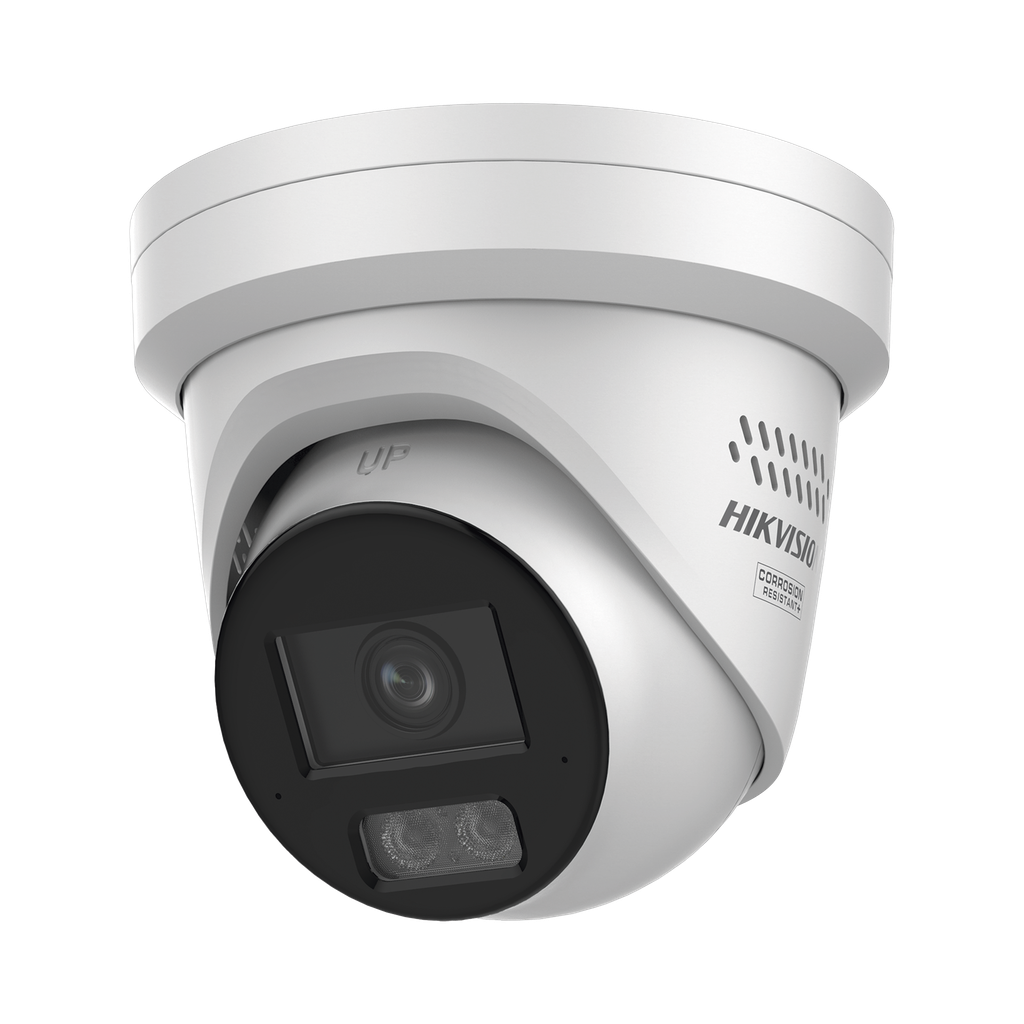 [Dual Light + ColorVu 3.0 + HikAI] Turret IP 8 Megapixel / Lente 2.8 mm / 30 mts IR + Luz Blanca / 2 Microfonos Integrados / Exterior IP67 / Estrobo Luz Blanca / WDR 130 dB / ACUSENSE 3.0 / Metal / NEMA 4X / ACUSEARCH