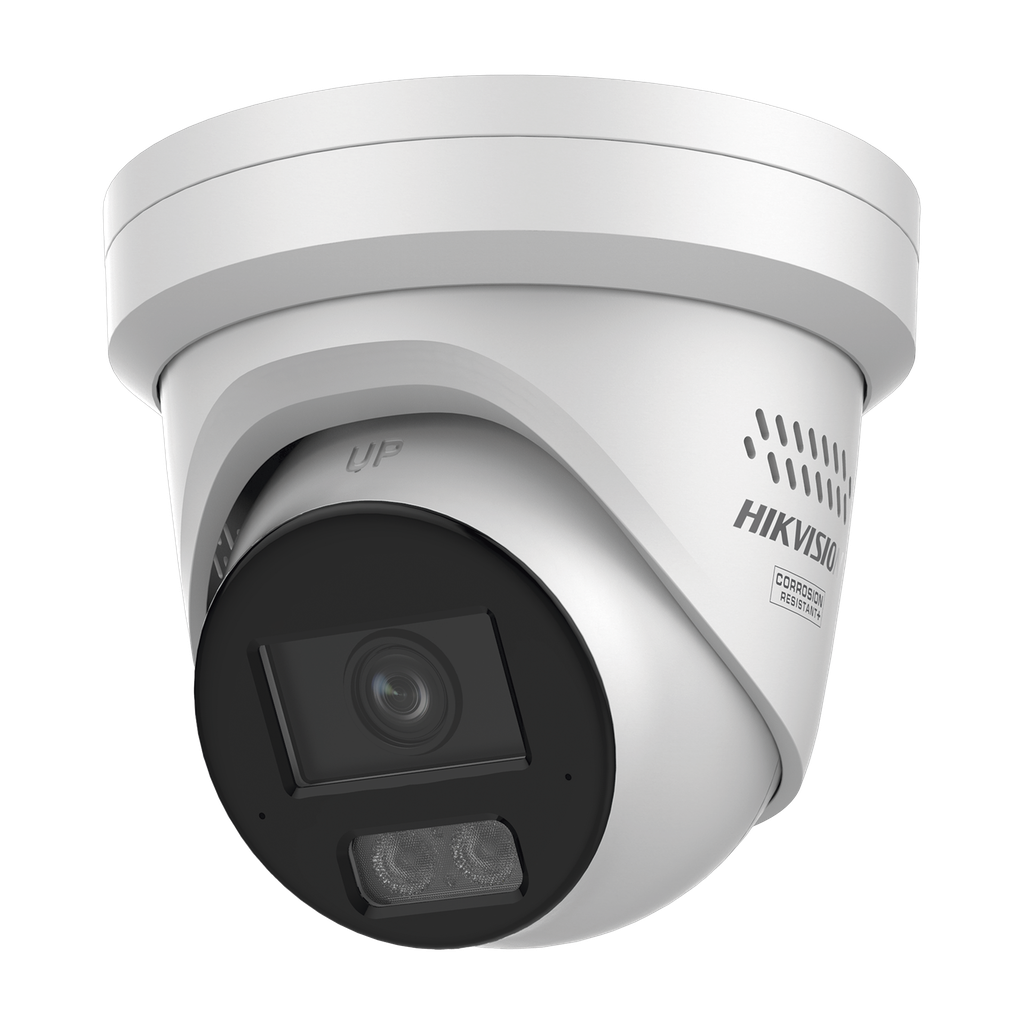 DS-2CD2387G3-LIS2UY/SRB [Dual Light + ColorVu 3.0 + HikAI] Turret IP 8 Megapixel / Lente 2.8 mm / 30 mts IR + Luz Blanca / 2 Microfonos Integrados / Exterior IP67 / Estrobo Azul y Rojo / WDR 130 dB / ACUSENSE 3.0 / Metal / NEMA 4X / ACUSEEK