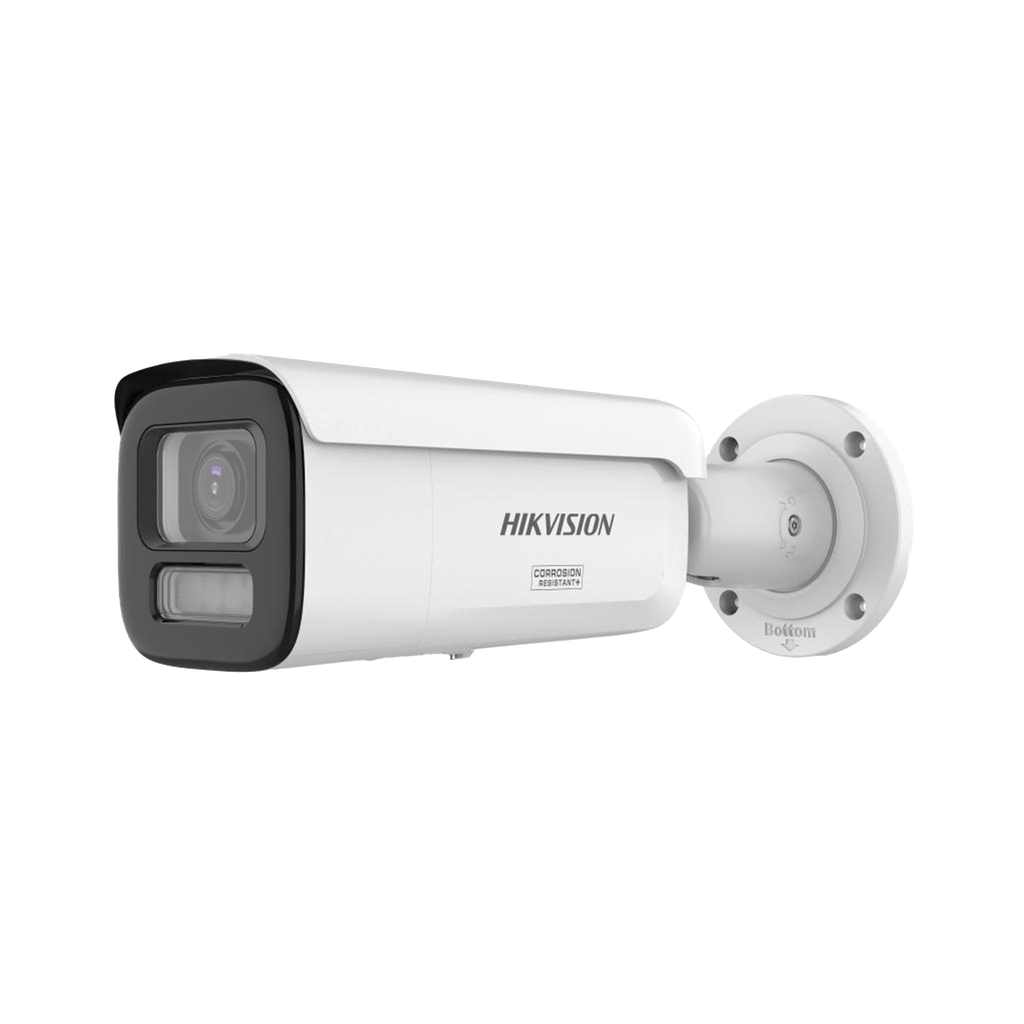 [Dual Light + ColorVu 3.0 + HikAI] Bala IP 8 Megapixel / Lente Mot. 2.8 a 12 mm / 60 mts IR + Luz Blanca / Exterior IP67 / WDR 130 dB / ACUSENSE 3.0 / Metal / NEMA 4X / ACUSEARCH
