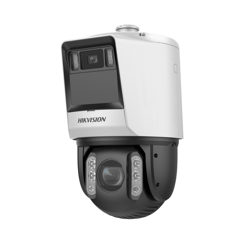[TandemVu] PTZ IP 4 Megapixel con Cámara Panoramica 6 Megapixel / 32X Zoom / 200 mts IR / 30 mts Luz Blanca / ACUSENSE / IP66 / Alerta Audible y Luz Estroboscopica / Autoseguimiento / Hi-PoE / Alarmas I/O / Ultra Baja Iluminación / Micro SD