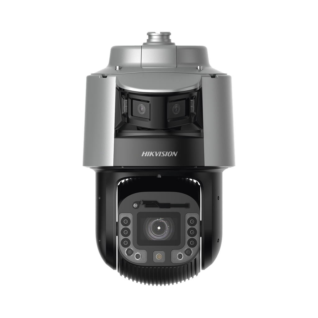 DS-2SF8C425MXG1-ELW/26(F0) [TandemVu] Domo PTZ IP 4 Megapixel con Cámara Panoramica 180º de 6 Megapixel / 25X Zoom / 300 mts IR y 30 mts Luz Blanca / IP67 / IK10  / Autoseguimiento / Wiper / Deep learning / Entrada-Salida de Audio y Alarma / Ultra Baja Iluminació