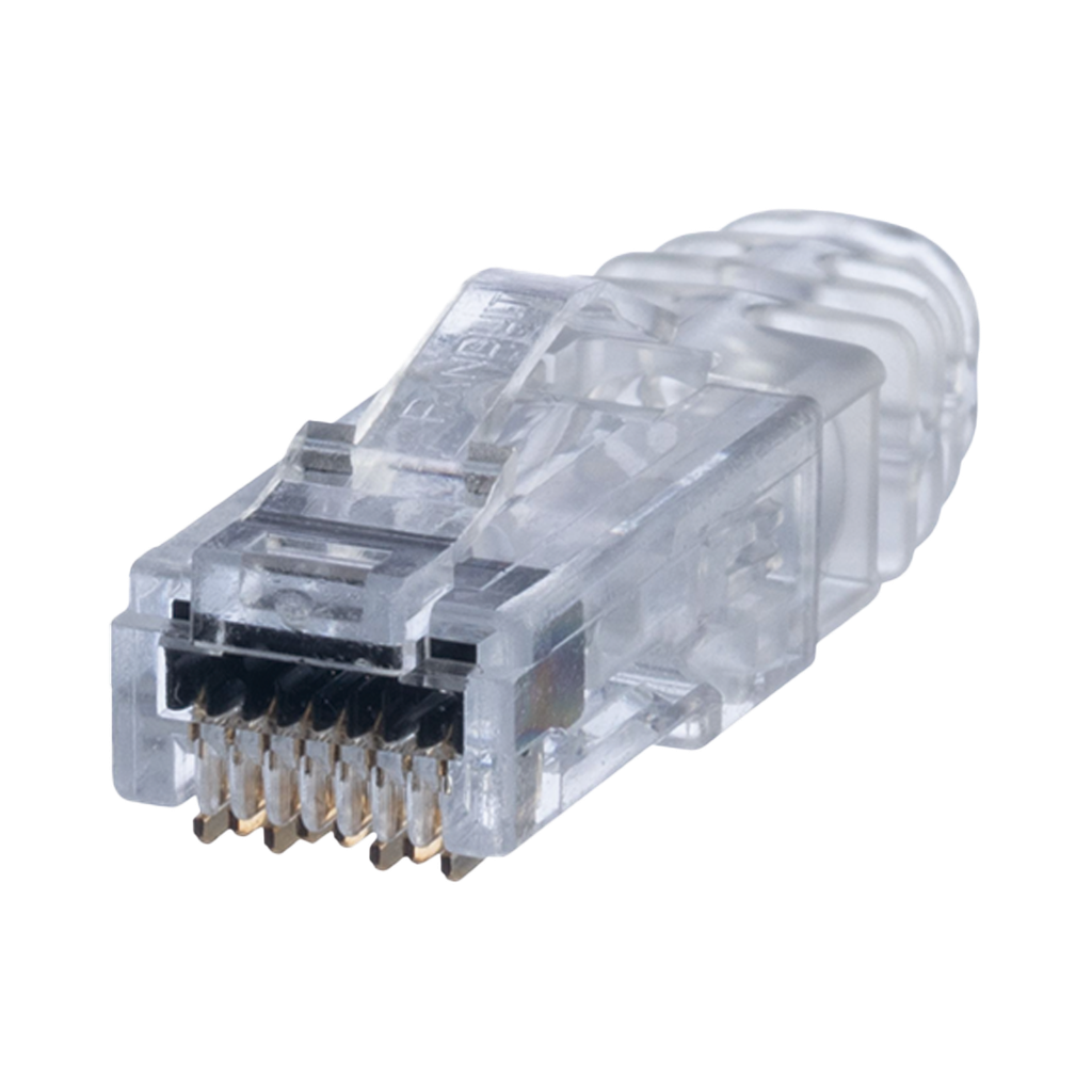 [SP688E-C] Plug RJ45 Cat6 de 3 Piezas, Para Cable UTP de Calibre 23-24 AWG, Chapado en Oro de 50 micras, Paquete de 100 piezas