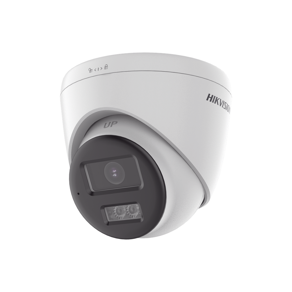 [Audio Bidireccional + Sirena & Estrobo + Dual Light + ColorVu] Turret TURBOHD 4K (8 Megapixel) / Lente 2.8 mm / 40 mts IR EXIR + 40 mts Luz Blanca / Sirena / Micrófono y Bocina Integrado / Exterior IP67 / dWDR