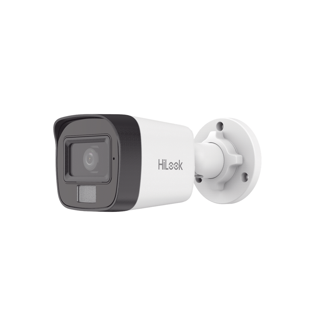 [Dual Light] Bala IP 4 Megapixel / Lente 2.8 mm / Ángulo de visión 104° / 20 mts IR + 15 mts Luz Blanca / Micrófono Integrado / ACUSENSE Lite / Exterior IP67 / H.265+ / PoE / ONVIF / dWDR