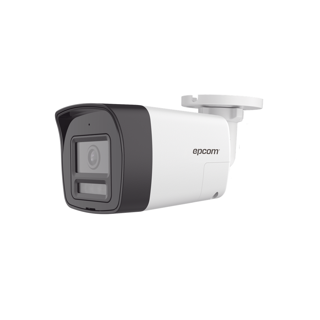 [B4K-TURBO-EX] [Audio Bidireccional + Dual Light + ColorVu] Bala TURBOHD 4K (8 Megapixel) / Lente 2.8 mm / 30 mts IR EXIR + 20 mts Luz Blanca / Micrófono y Bocina Integrado / Exterior IP67 / Metal / dWDR