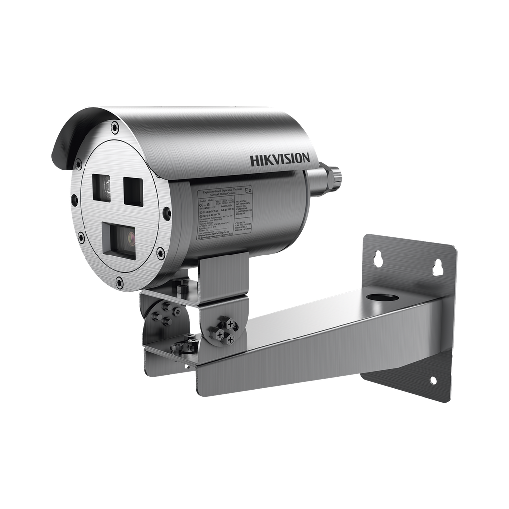 Bala IP Térmica Dual / Termico 9.7 mm (384 X 288) + Óptico 4 mm (4 MP) / Termométrica / Detección de Temperatura / IP68 / 30 mts IR / Antiexplosión / Anticorrosión