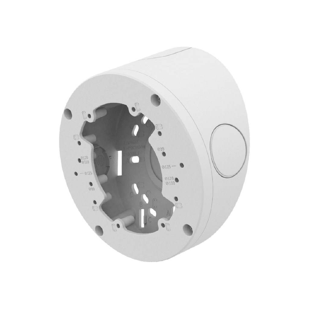 Caja de conexiones con inclinacion / Aluminio / Diámetro Ø143.8 x 81.1 mm / Blanco / Compatibilidad Múltiple / Peso 450g