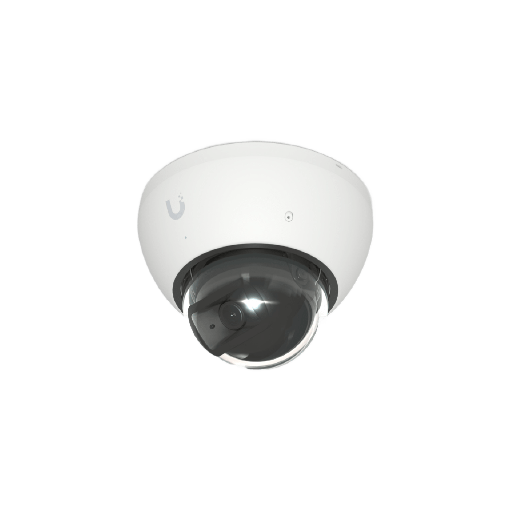 Cámara UniFi Protect G5 AI Dome Blanco, Para Interior o Exterior, 4K (8MPX), Ángulo 109.9°. Visión Nocturna IR Hasta 40m, Detecciones Inteligentes de Rostros y Placas, Audio Bidireccional, Protección IP66, Anti-Vandalismo
