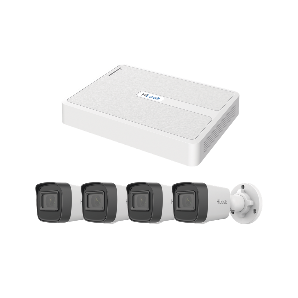 Kit IP 2 Megapixel / NVR de 8 Canales con 8 Puertos PoE / 4 Cámaras IP Bala para Exterior