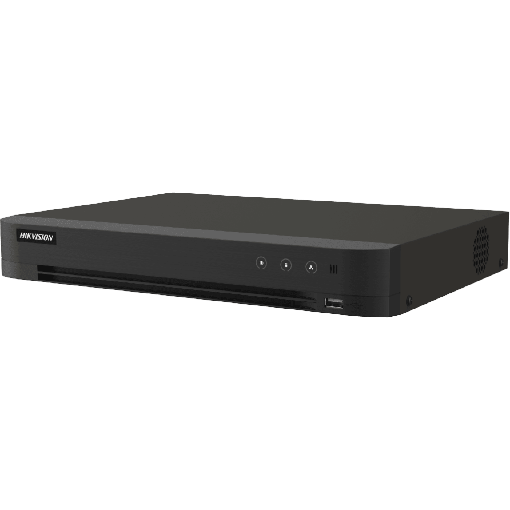IDS-7216HUHI-M1/T DVR 16 Canales TURBOHD + 16 Canales IP / 8 Megapixel (4K) / Audio Bidireccional / ACUSENSE / Audio Bidireccional / 1 Bahía de Disco Duro / Salida de Video en Full HD / H.265+