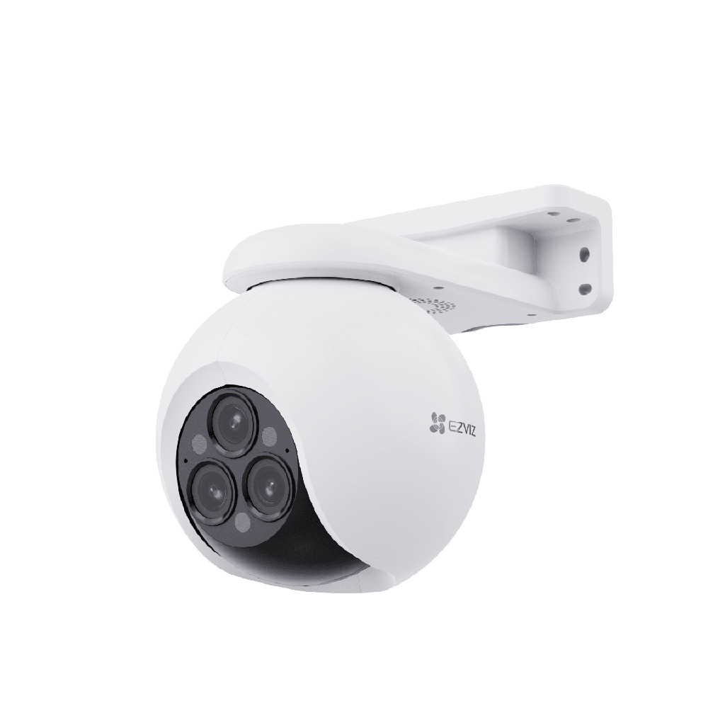 [CS-H80F] Cámara PT / Wi-Fi / Triple Lente / Panorámica 360° / Resolución 2k+ / Visión Nocturna a color / IA Detección de Humanos y Vehiculos / Alarma con Sirena y Luz / IP67