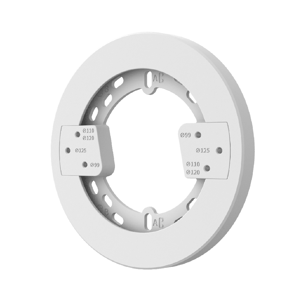 Placa de Montaje para camaras / Material Aluminio y Plástico / Peso 181g / Dimensiones ø140x12.2mm / Compatible con múltiples Accesorios