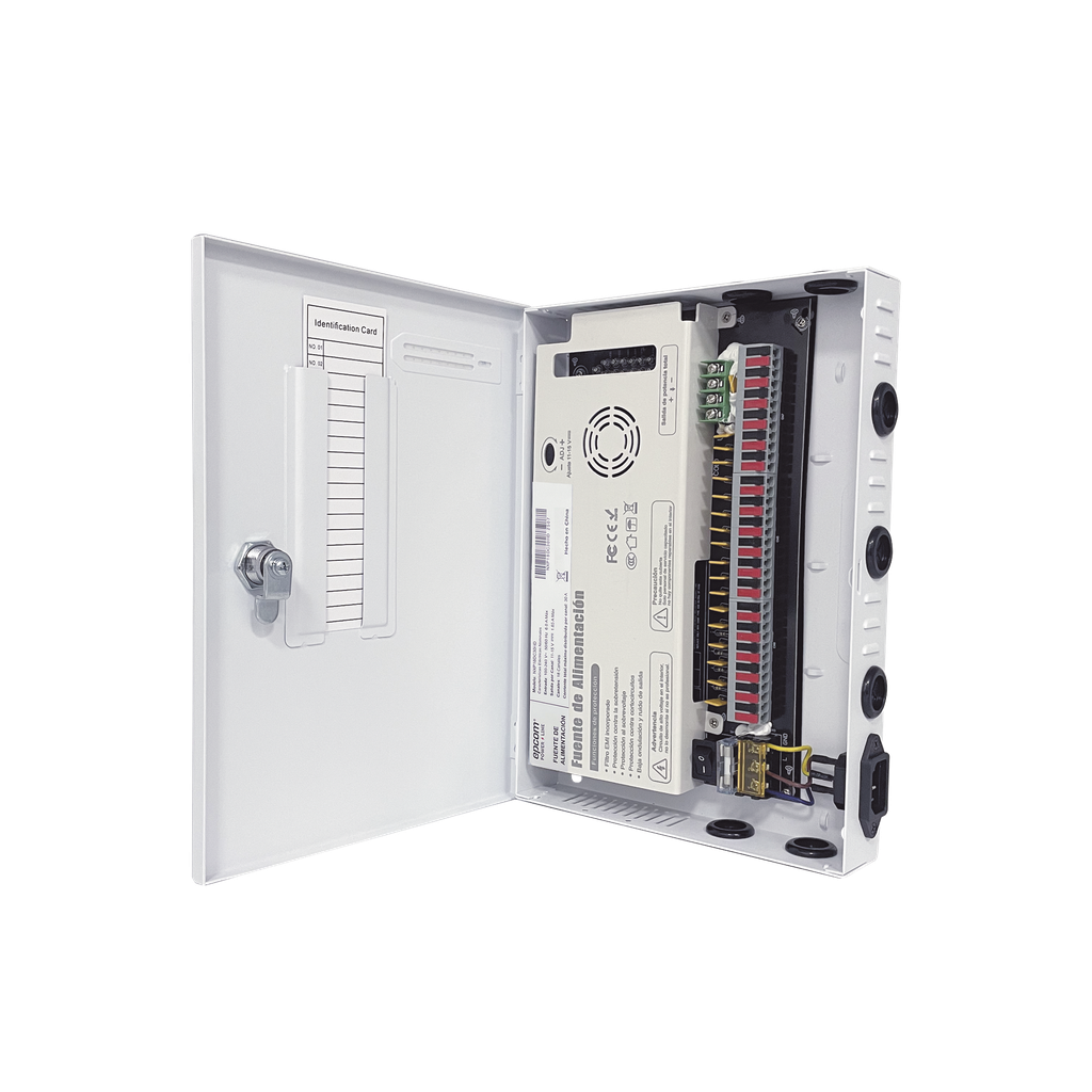Fuente PREMIUM / 11-15 V / 18 canales / 30 A / Alta tecnología en seguridad / Doble ventilador / Hasta 1.85 Amperes por Salida / Filtro de Ruido por canal / Diseño de alta gama.