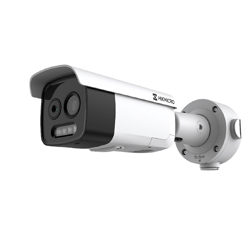 [HM-TD2618-10/G0/T1A] HM-TD2618-10/G0/T1A (HIKMICRO) Bala IP Bi-Espectral / Térmica (160 X 120 / 9.7 mm) + Óptica (5 MP / 12.4 mm) / GUANLAN AI / Detección Térmica de Incendios y Humos / Medición de Temperatura -20° a 150°C / ± 8°C Margen / VC