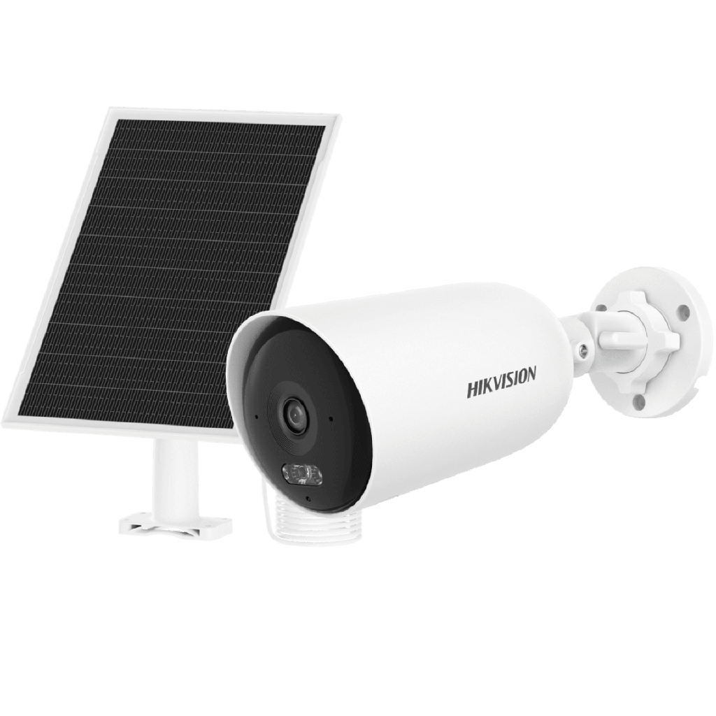 [DS-2CFS04/4G/LA] DS-2CFS04/4G/LA Kit Solar IP All in One / AOV / Bala IP 4 Megapixel / Lente 2.8 mm / Panel Solar + Batería de Respaldo de Litio (9000 mAh) / Conexión 4G / Audio de Dos Vías / IP66 / Micro SD