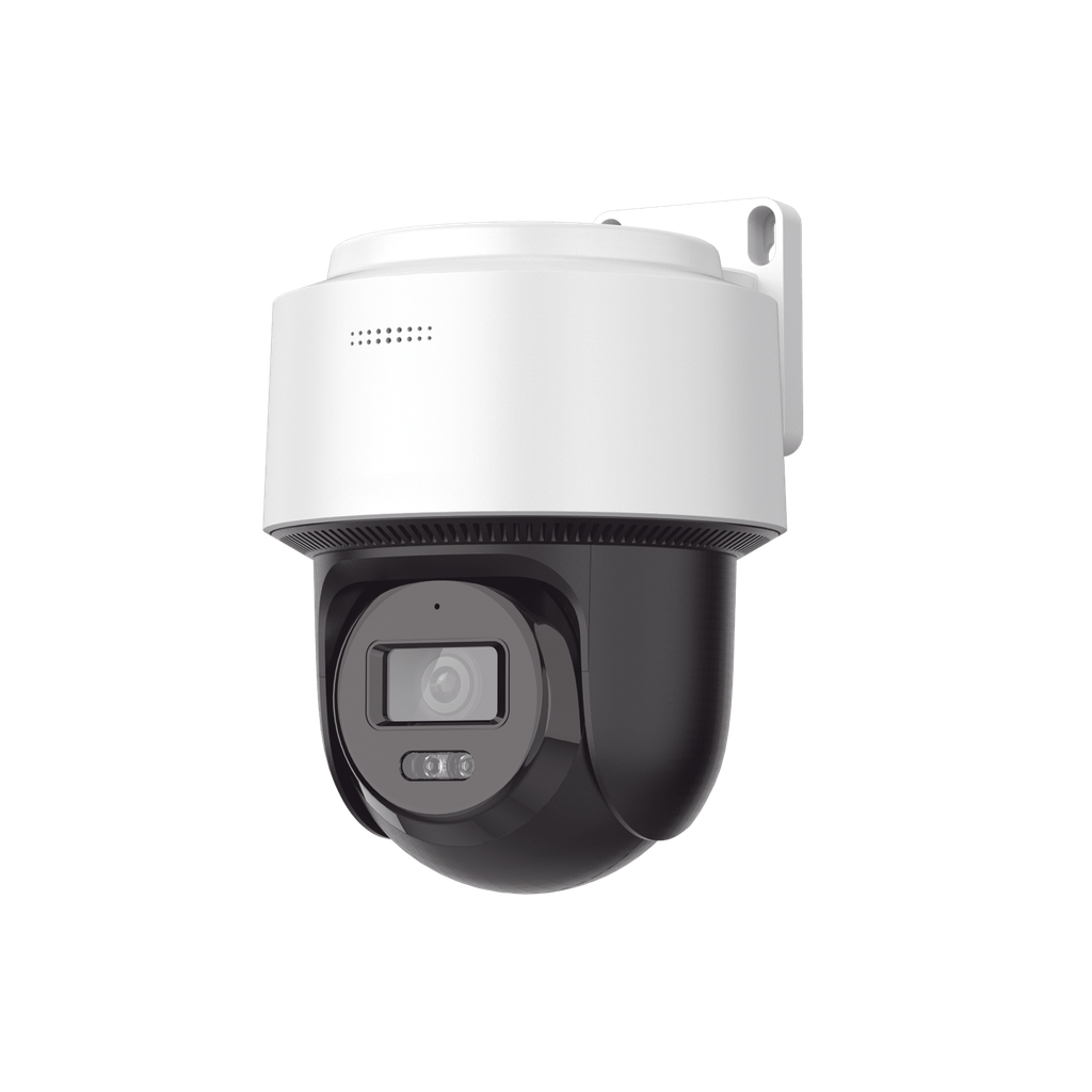 DS-2DE2C400MWG-E/NEU [SIN MARCA O LOGO][FlexVu] Domo PT IP 4 Megapixel / Lente 4 mm  / Dual Light (30 mts IR + 30 mts Luz Blanca)  / Autoseguimiento en Humanos / PoE / IP66 / Micrófono y Bocina Integrado / Micro SD / Incluye Montaje de Pared o Techo /