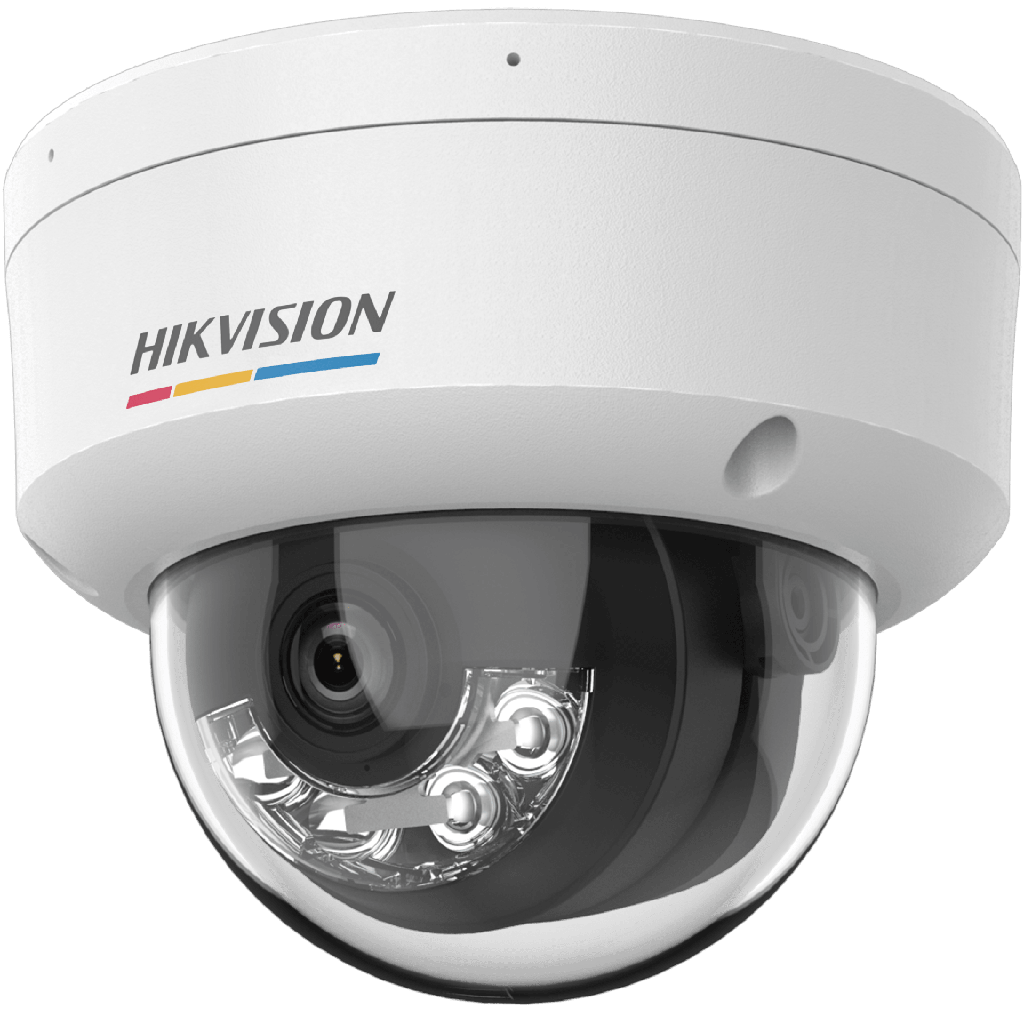 [Dual Light + ColorVu] Domo IP 2 Megapixel / Lente 2.8 mm / 30 mts IR + 30 mts Luz Blanca / Micrófono Integrado / ACUSENSE Lite / Exterior IP67 / IK08 / dWDR / PoE / Micro SD