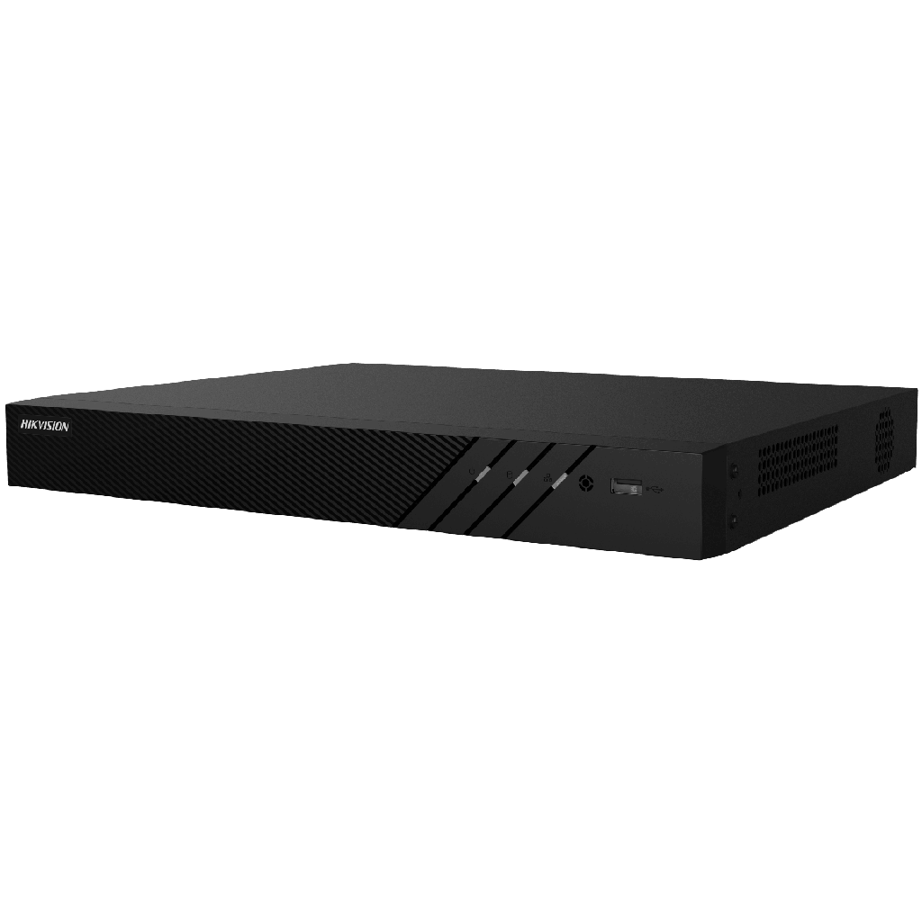 DS-7616NI-Q2/16P(E) NVR 8 Megapixel (4K) (Compatible con Cámaras ACUSENSE) / 16 canales IP / 16 Puertos PoE+ / 2 Bahías de Disco Duro / Salida de Vídeo en 4K / 300 Metros PoE Modo Extendido
