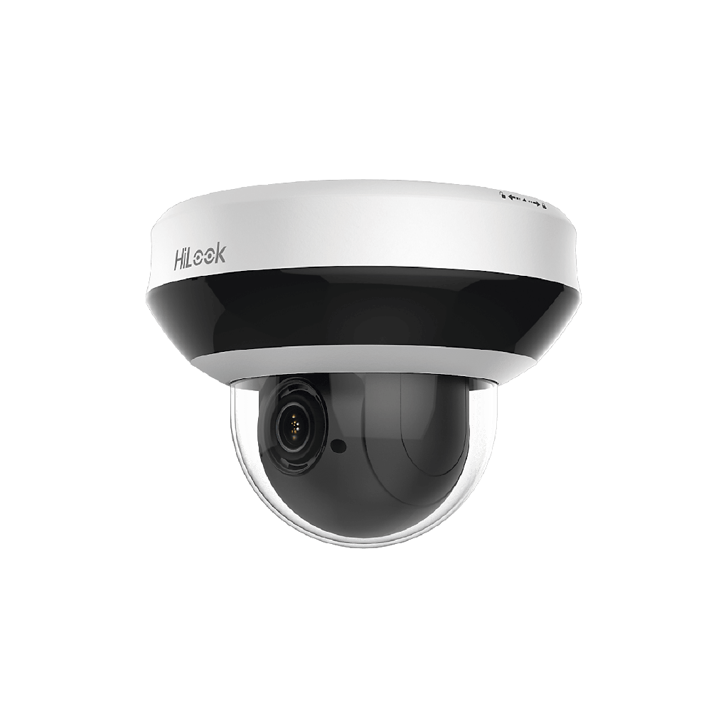 Mini Domo PTZ IP 4 Megapixel / 4X Zoom / H.265+ / 20 mts IR EXIR / WDR 120dB / PoE / IK10 / Exterior IP66 / Ultra Baja Iluminación / Micrófono Integrado / PoE