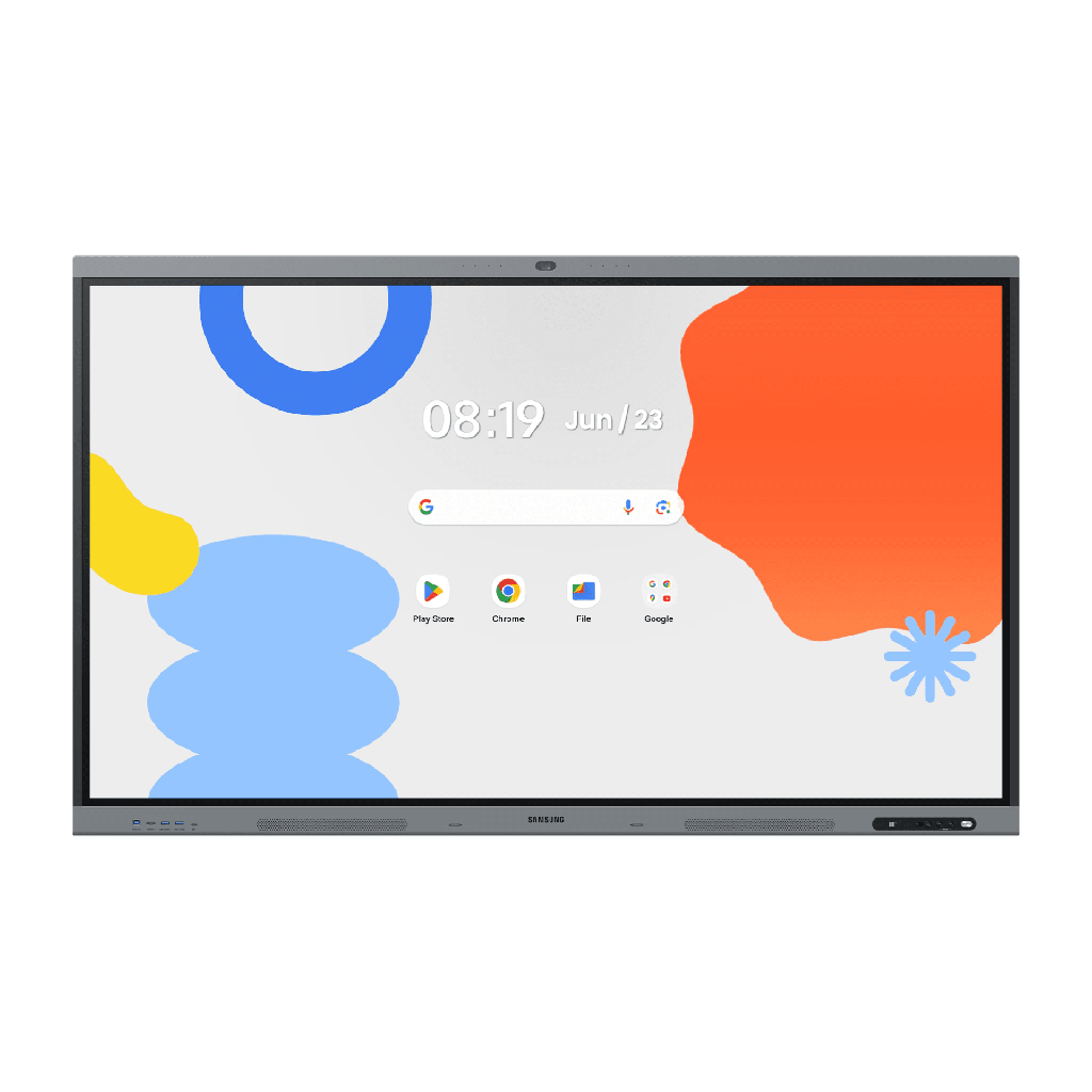 Pantalla Interactiva WAFX-P Series / 86 4K UHD 3840x2160 / Android 15 EDLA Certified / Octa-core CPU / 48MP Camera / 8-Mic Array 10m / Dual 20W Speakers + Woofer / 50-Point IR Touch / Wi-Fi 6 / Bluetooth 5.0 / OPS Slot