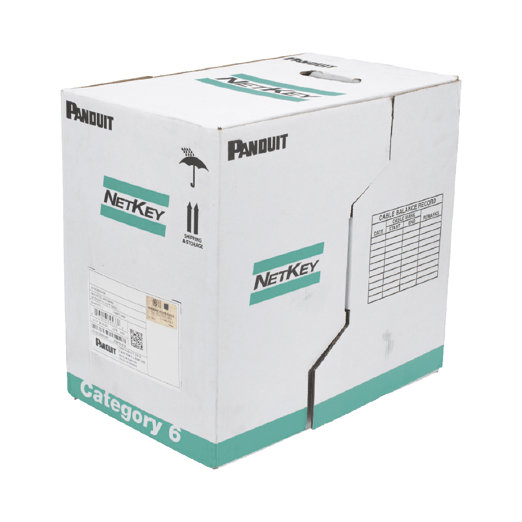 Bobina de cable UTP 305 m. de Cobre, NetKey, Azul, Categoría 5e (24 AWG), PVC (CM), de 4 pares