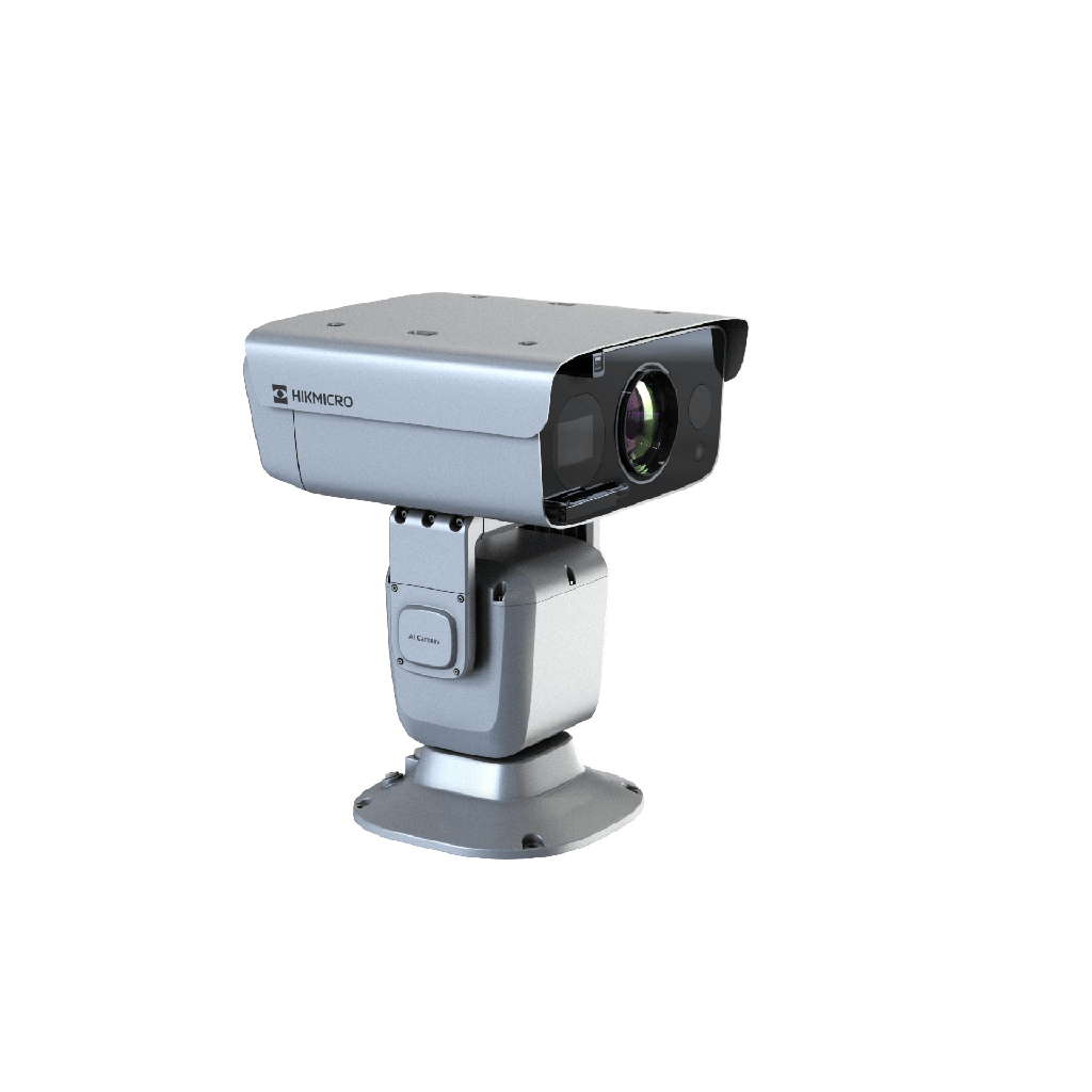 PTZ Punta de Poste IP Dual / Lente Térmico 100 mm (640 X 512) / Lente Óptico 56X Zoom (4 MP) / 800 mts IR Laser / 36 VCC / IP66 / Recubrimiento Anticorrosivo