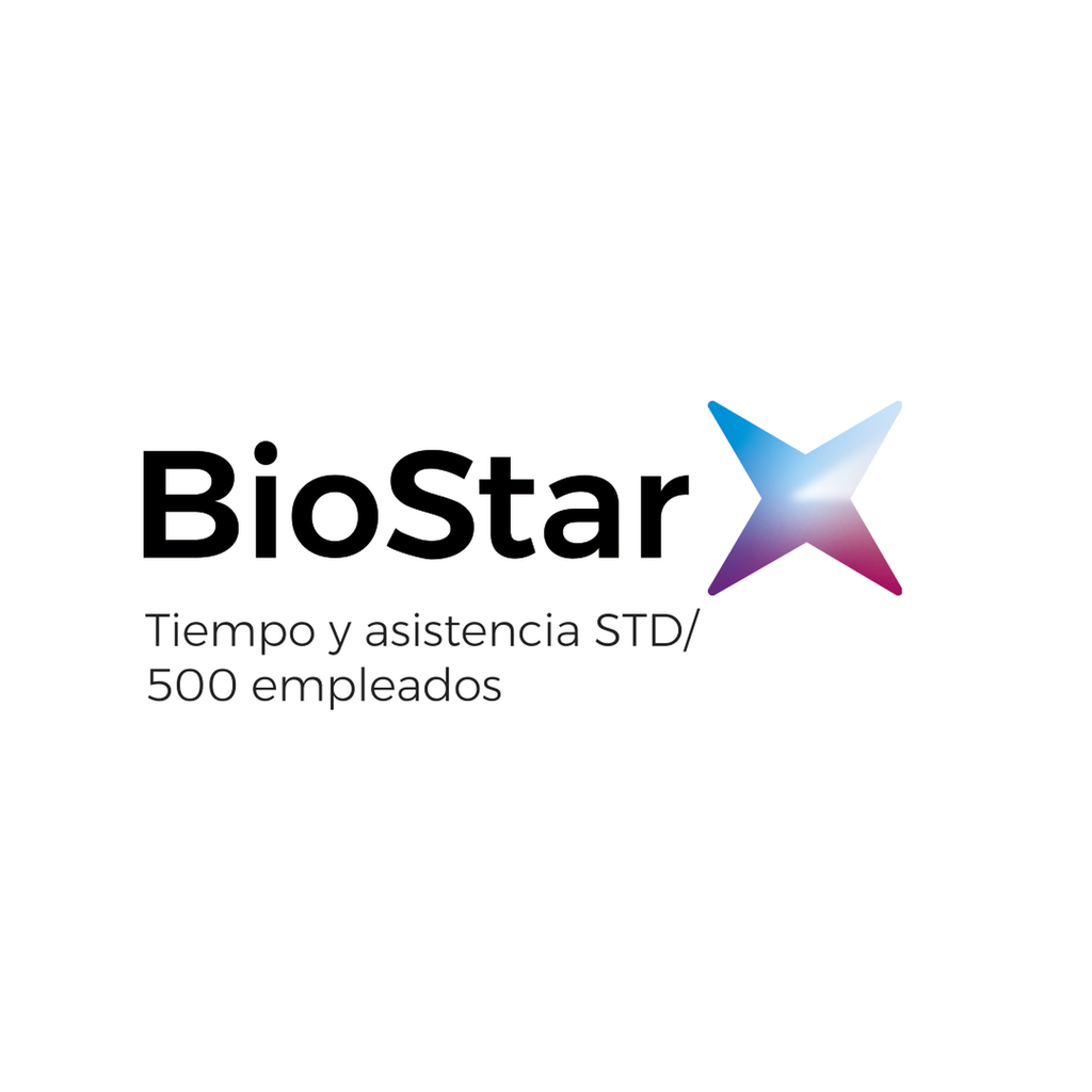 [BIOSTARXADDTNASTD] Licencia de tiempo y Asistencia Standart para BioStar X, hasta 500 empleados