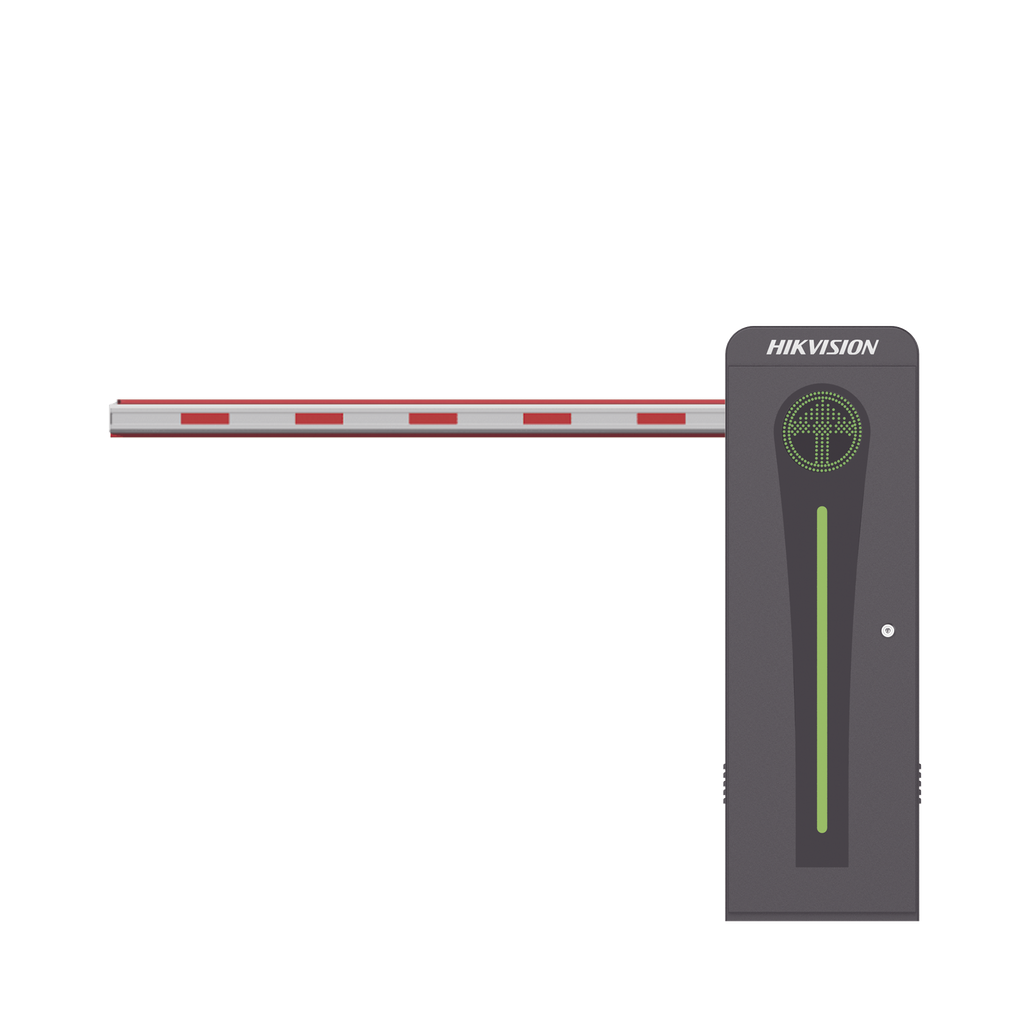 [KT-320-LED(4ML)] Barrera Vehicular con Brazo Iluminado Led 4 mts INCLUIDO / Izquierda / Alto Desempeño / Brushless / Semáforo Rojo-Verde en Gabinete / Incluye 2 Controles Remotos