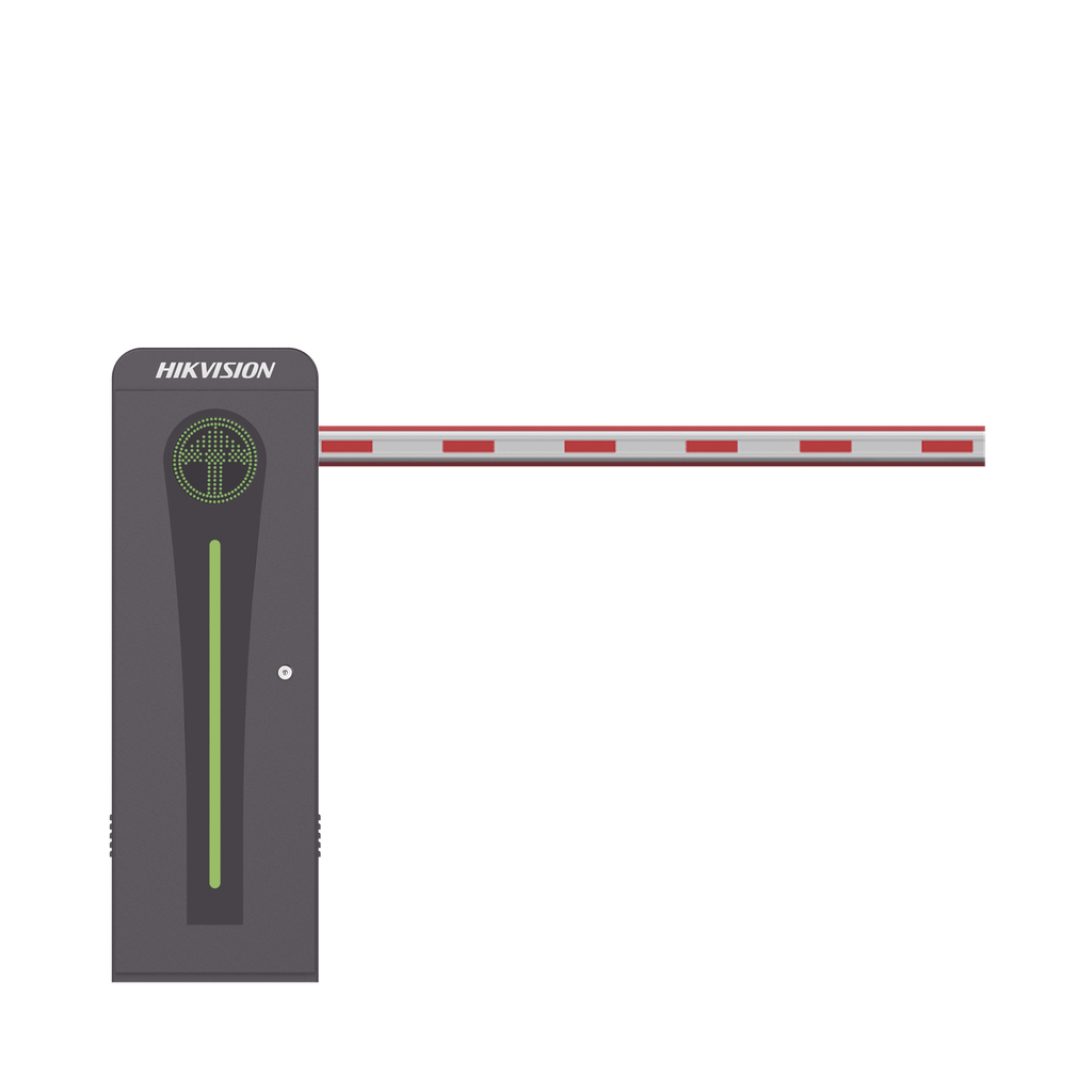 [KT-320-LED(4MR)] Barrera Vehicular con Brazo Iluminado Led 4 mts INCLUIDO / Derecha / Alto Desempeño / Brushless / Semáforo Rojo-Verde en Gabinete / Incluye 2 Controles Remotos