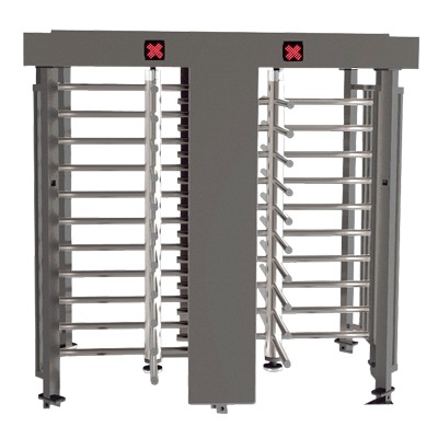 [XT-200-CS] Torniquete Doble / Cuerpo Completo / Interior/Exterior / 100% Acero con Pintura Gris / EJE CENTRAL de Acero Inoxidable / Acabado de Lujo / Alto Tráfico