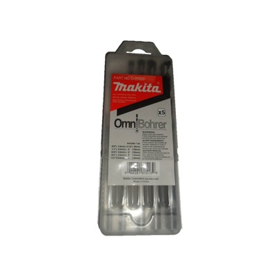 Juego de 5 Pzas. de Broca para Concreto con Punta de Carburo (3/16, 1/4, 5/16, 3/8 y 1/2)