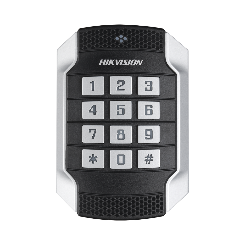 [DS-K1104MK] Lector de Tarjetas MIFARE y Contraseñas / Wiegand W26 - W34 y RS-485 / IP65 / IK10 / Estetico y Facil de Utilizar / Indicador LED