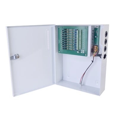 [PLK12DC20ABK] Fuente de Poder Profesional de 12 Vcc @ 20 A / Soporta 18 Cámaras / Capacidad de Batería de Respaldo (No Incluida) / Voltaje de Entrada de 96-264 Vca