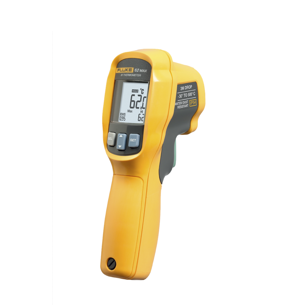[FLUKE-62MAXESPR] Termómetro IR Para Medición de Temperatura de -30ºC a 500ºC, Con Precisión +-1.0%, y Clasificación IP54 de Resistencia al Agua y Polvo