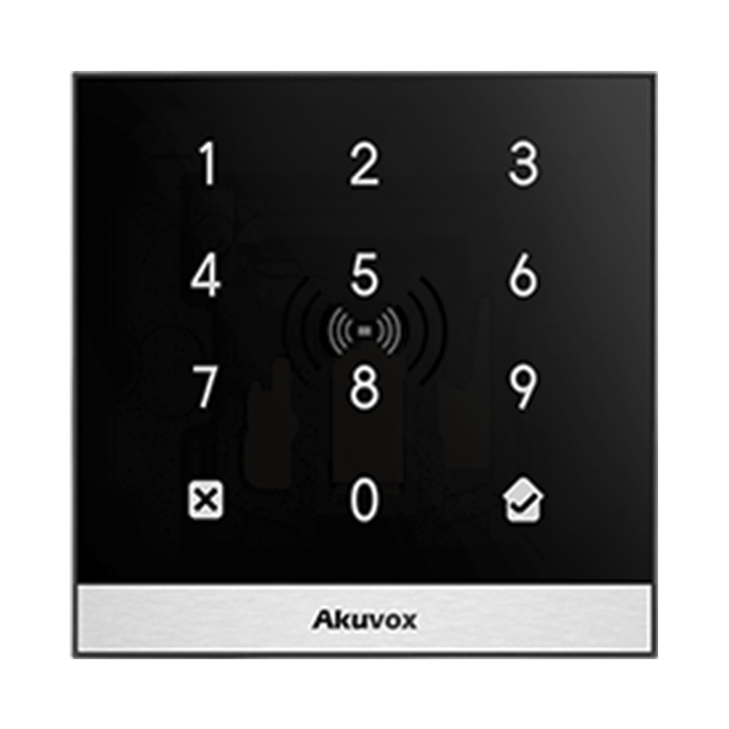 Teclado de Control de AccesoInteligente / Administración 100% en la Nube / Interfaz WEB / POE / Lector Prox 125 kHz / MIFARE 13.56MHz / NFC / APP Smart Plus / Control de 1 Puerta / PIN Para Visitas / IP65