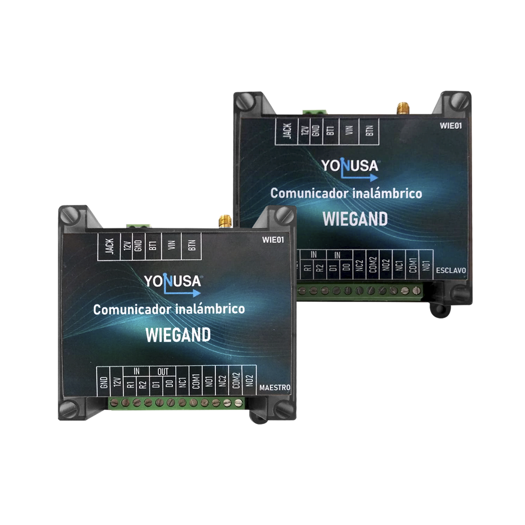 Convertidor de lectora para Control de Acceso(cableado a inalámbrico) / 1 Wiegand / 2 Relevadores / 2 Entradas / Hasta 1.6 KM de distancia