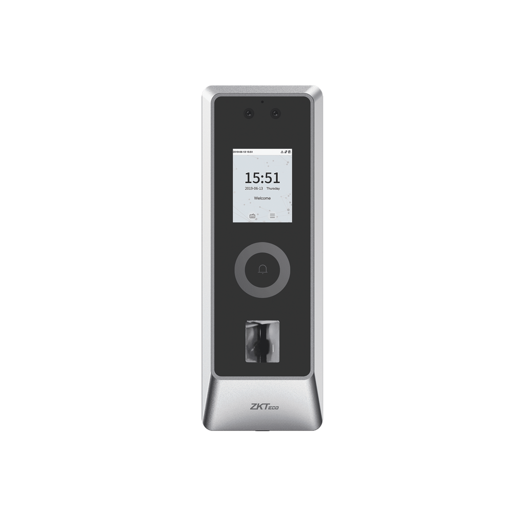 Lector Autonomo de Reconocimiento Facial y Huella Digital para Exterior