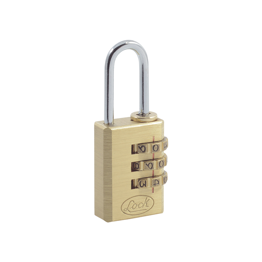 [SYS-10CA] Candado de Latón de Combinación Maletero Programable/ Medida 20 mm / Nivel de seguridad 3 / Discos Programables.